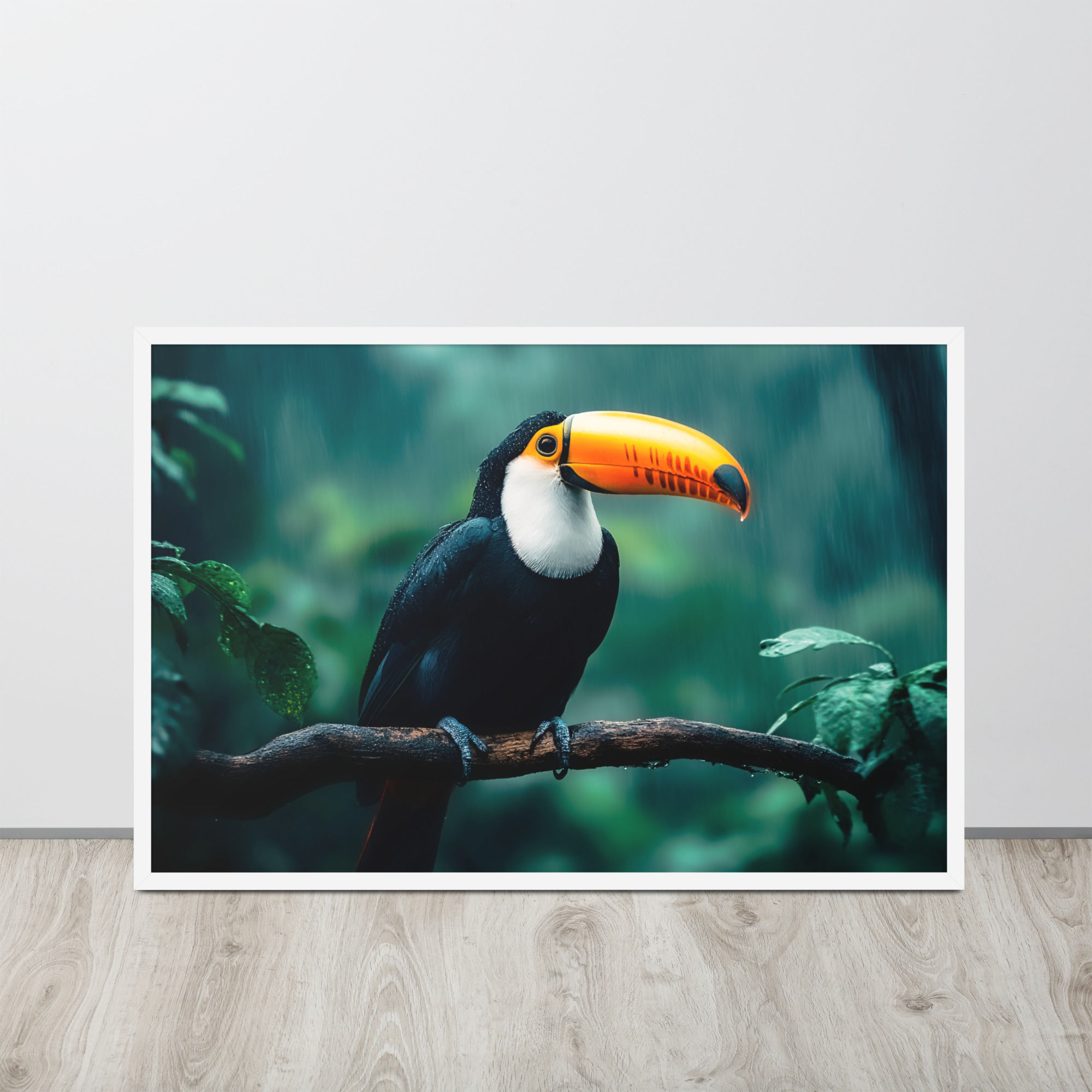 Toucan bird perched on a branch