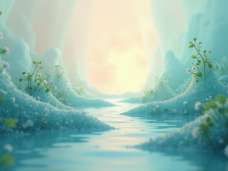 AI-generated abstract poster design in progress