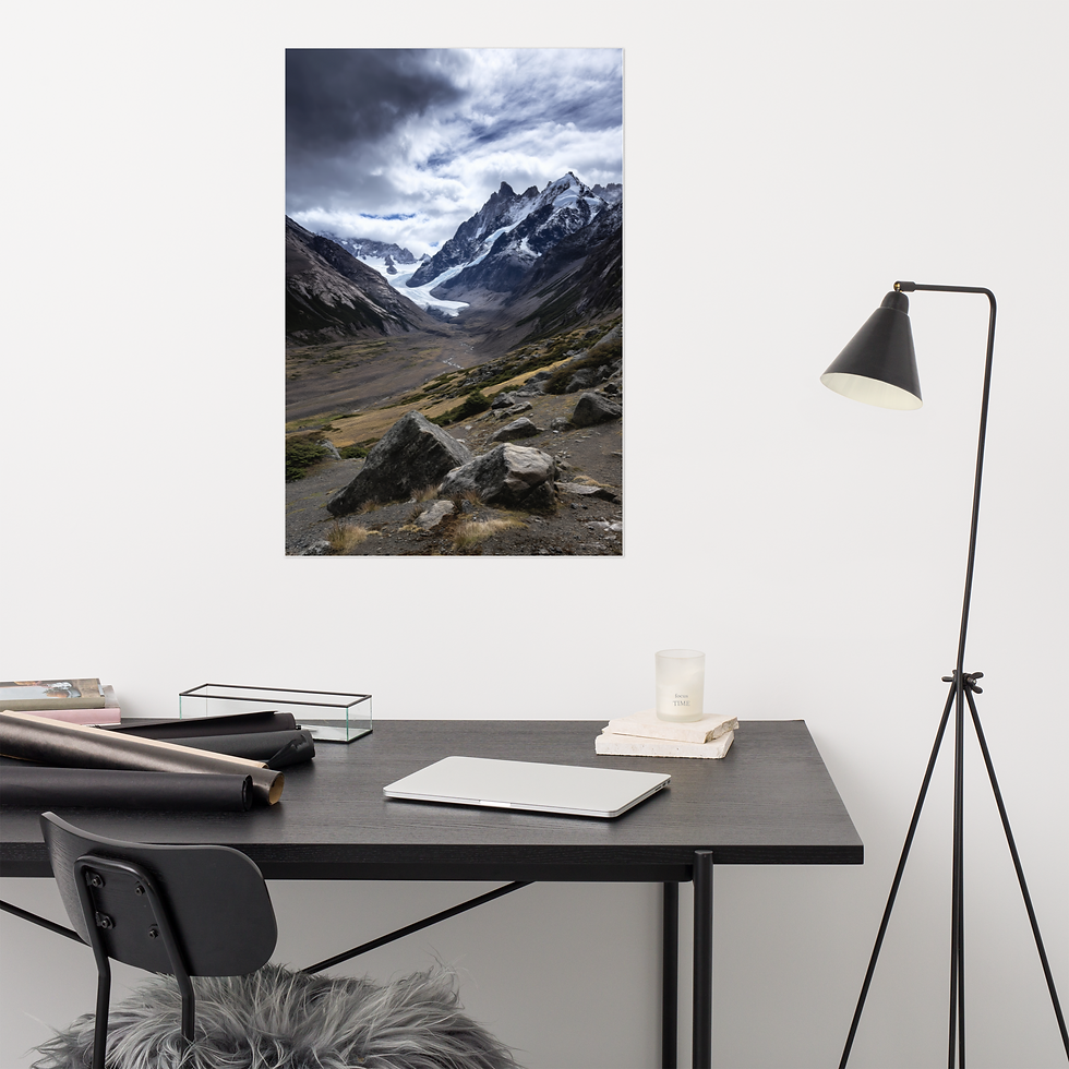 Thumbnail: Misty Mountain Vista AI Art Poster by DesignByGade