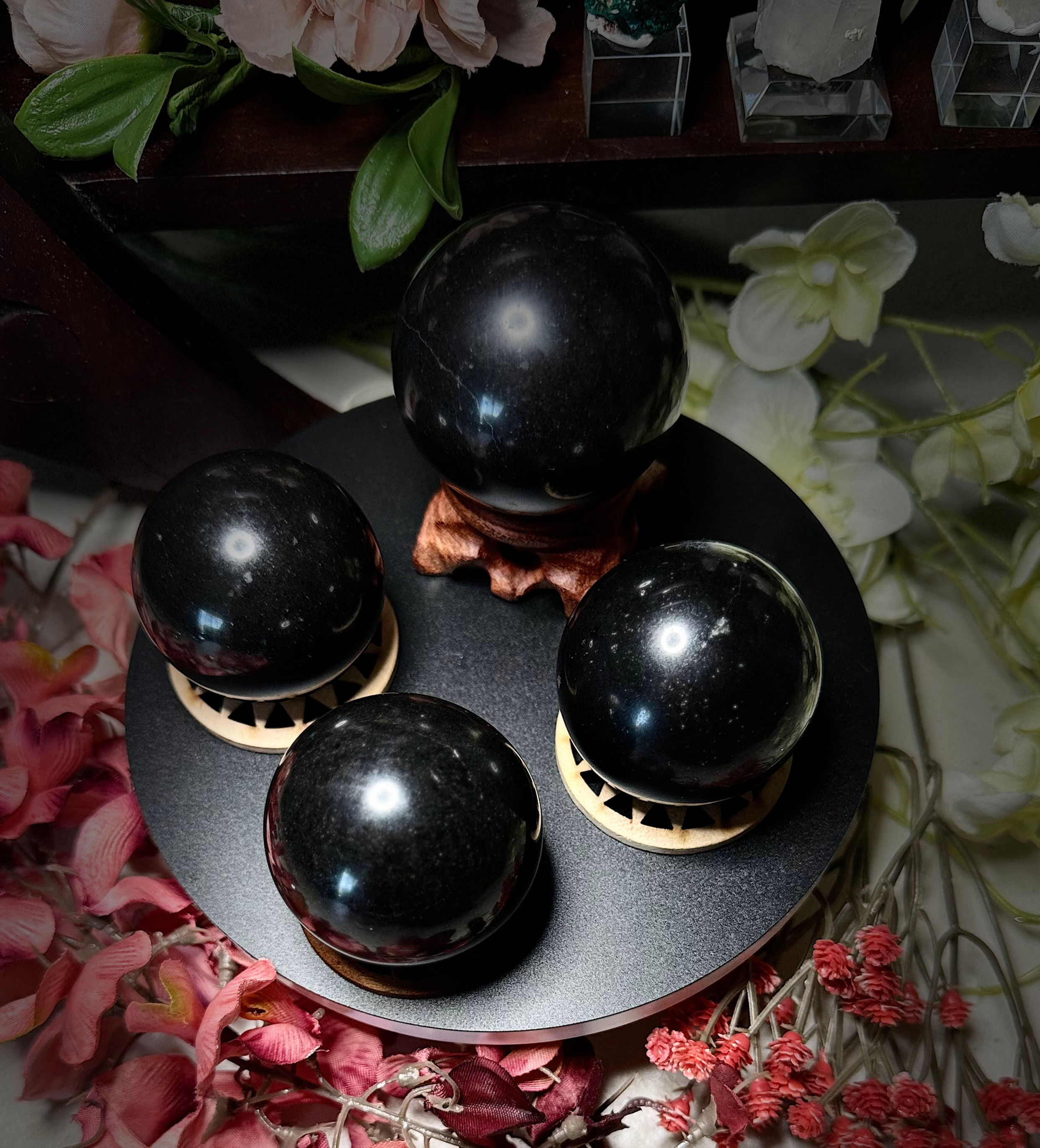 Black Tourmaline Spheres