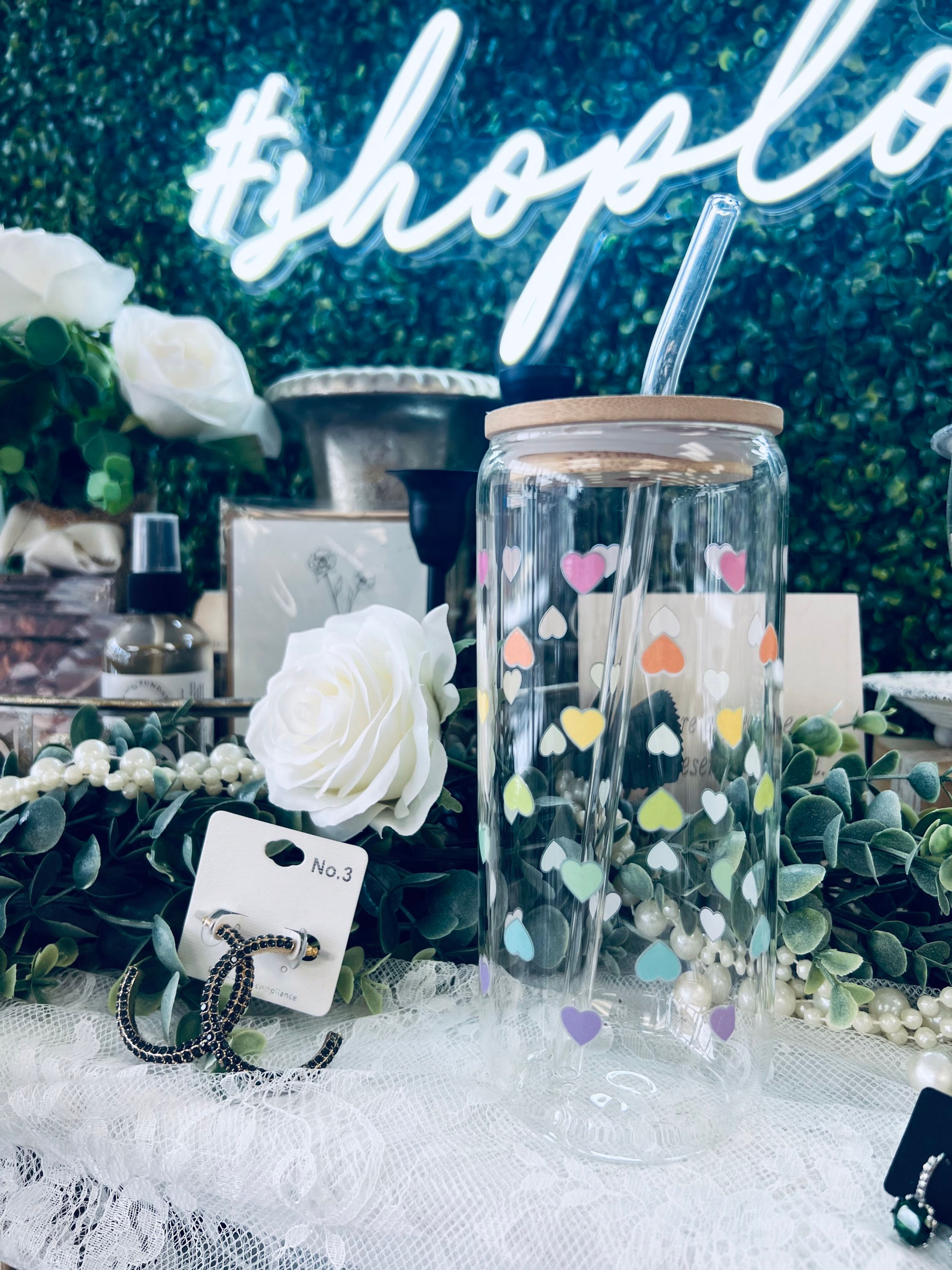 Valentine Heart Glass Tumbler 