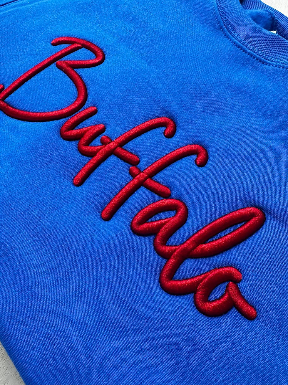 Buffalo Puff Embroidery Sweatshirt  