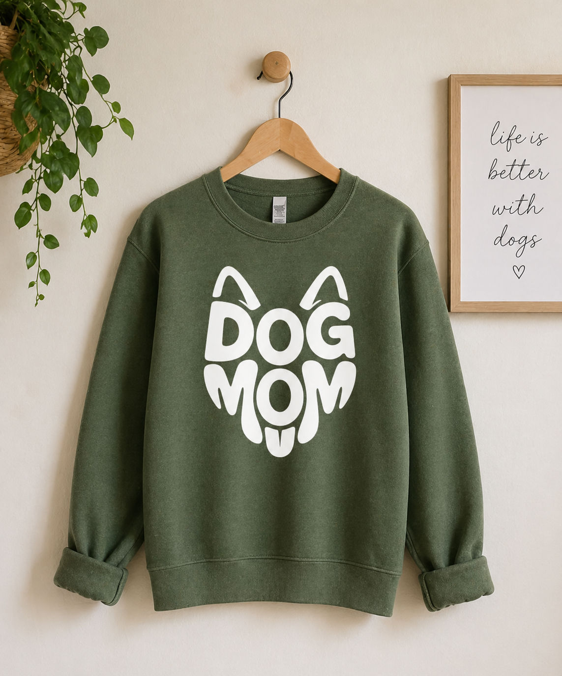 Dog Mom Crew Sweatshirt 