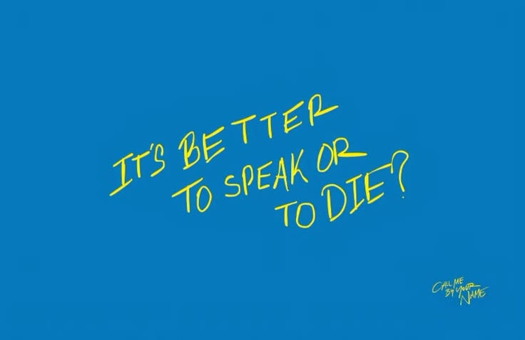Is it better to speak or to die?