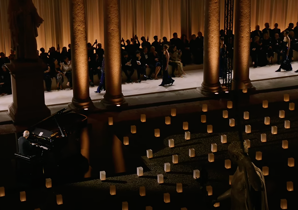 The beautiful venue with live pianist