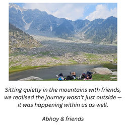 abhay and friends unwinded on a trek in shivalik