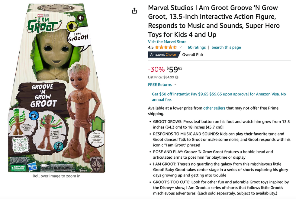 Groove N Grow Groot Amazon ATF