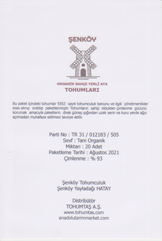Miniatura: Şenköy Hatay Samandağı Acı Biber Tohumu Yerli Ata Tohum Pakette 20 Tohum