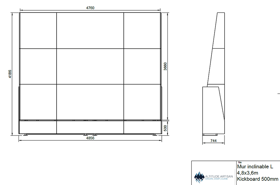 Miniature : Mur et Pan d'escalade  à angle fixe pour Kilter Board, Tension Board, Spray Wall, Moonboard, Altitude Artisan