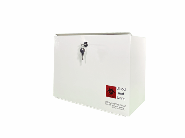 Medical Specimen Drop Box with Lock & Overdoor Hanger, Overdoor