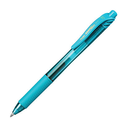 Energel-X Retactable Liquid Gel Pen 0.7mm Turquoise Blue