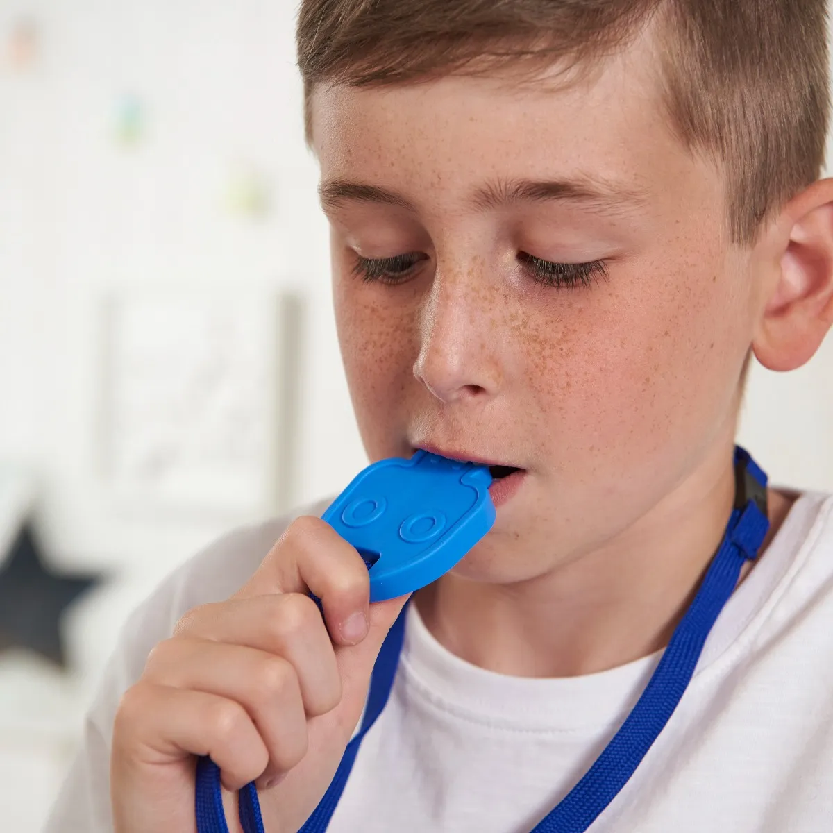 Sensory Direct Chewbuddy Stickman: 2 Masticatori Sensoriali Con Cordino, Per Bambini E Adulti, Aiuto Per Ansia E Dentizione (viola E Verde)