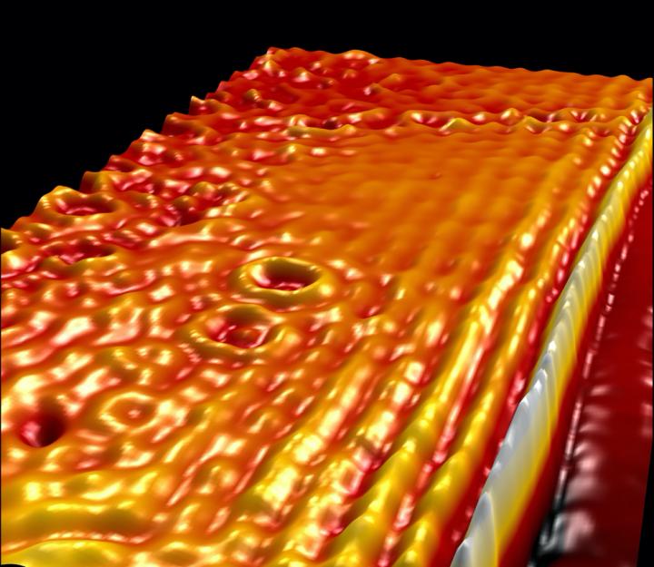 A characteristic infrared near-field image of a heterostructure
