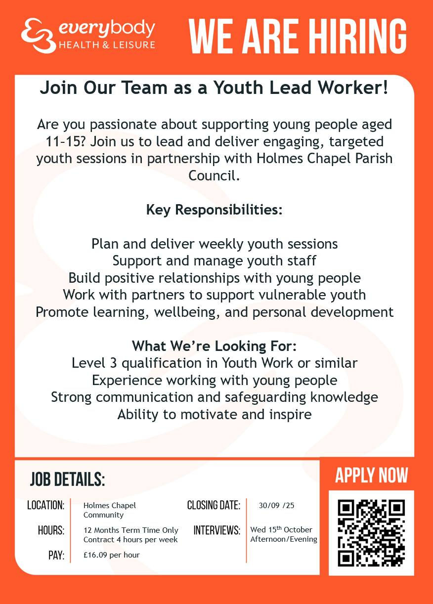 Youth Workers needed for new Youth Club