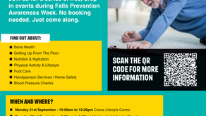 Falls Prevention Awareness Week – Drop-In Event at Holmes Chapel Community Centre
