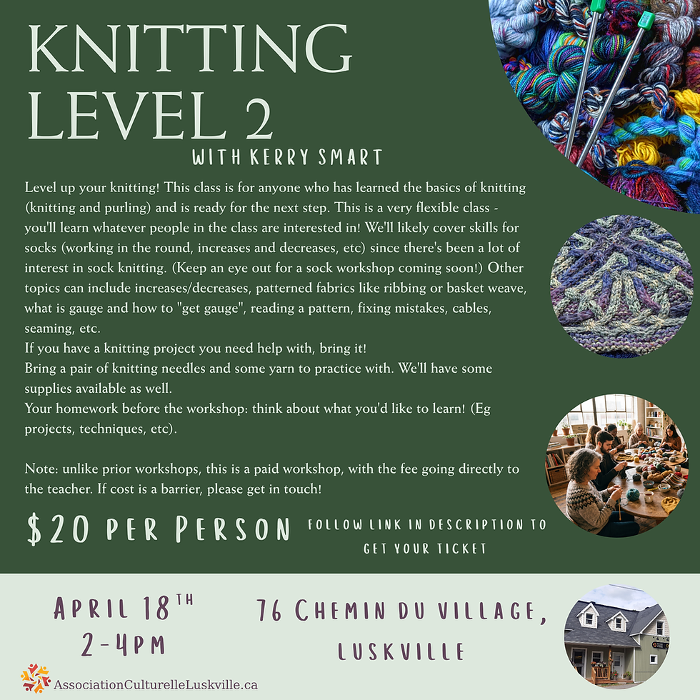 Knitting Level 2