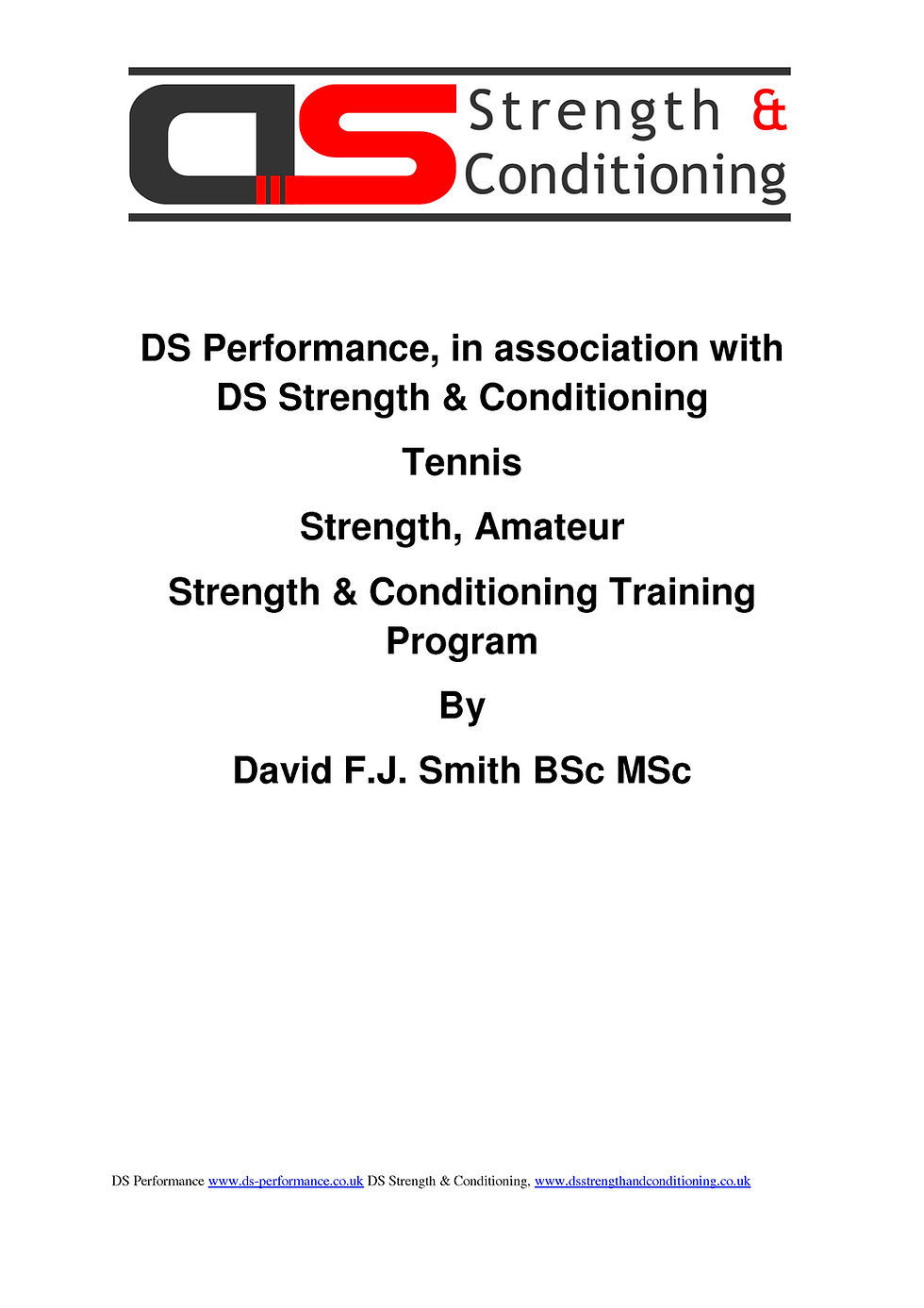 Thumbnail: Tennis Strength Amateur Training Programme