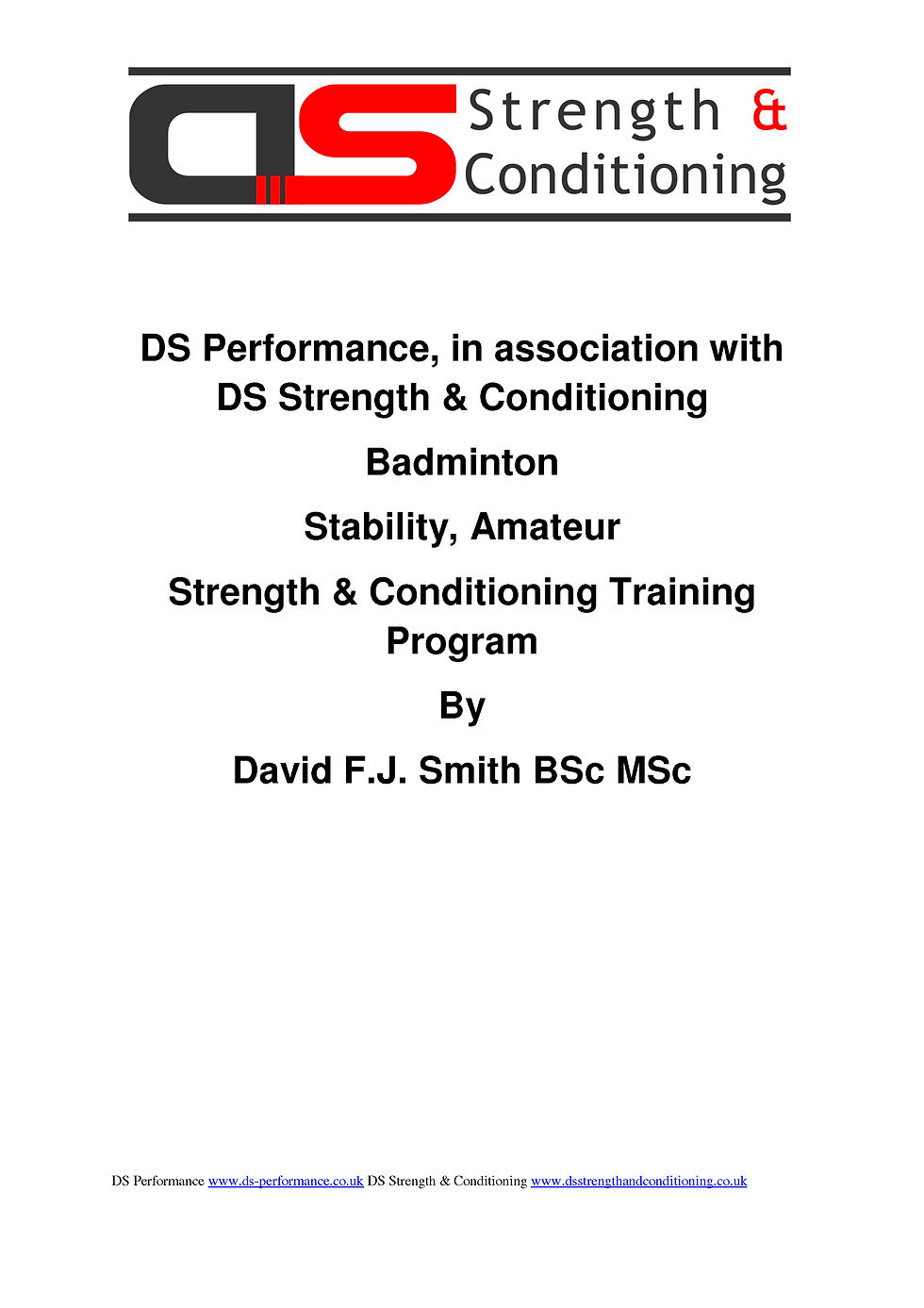 Thumbnail: Badminton Stability Amateur Training Programme