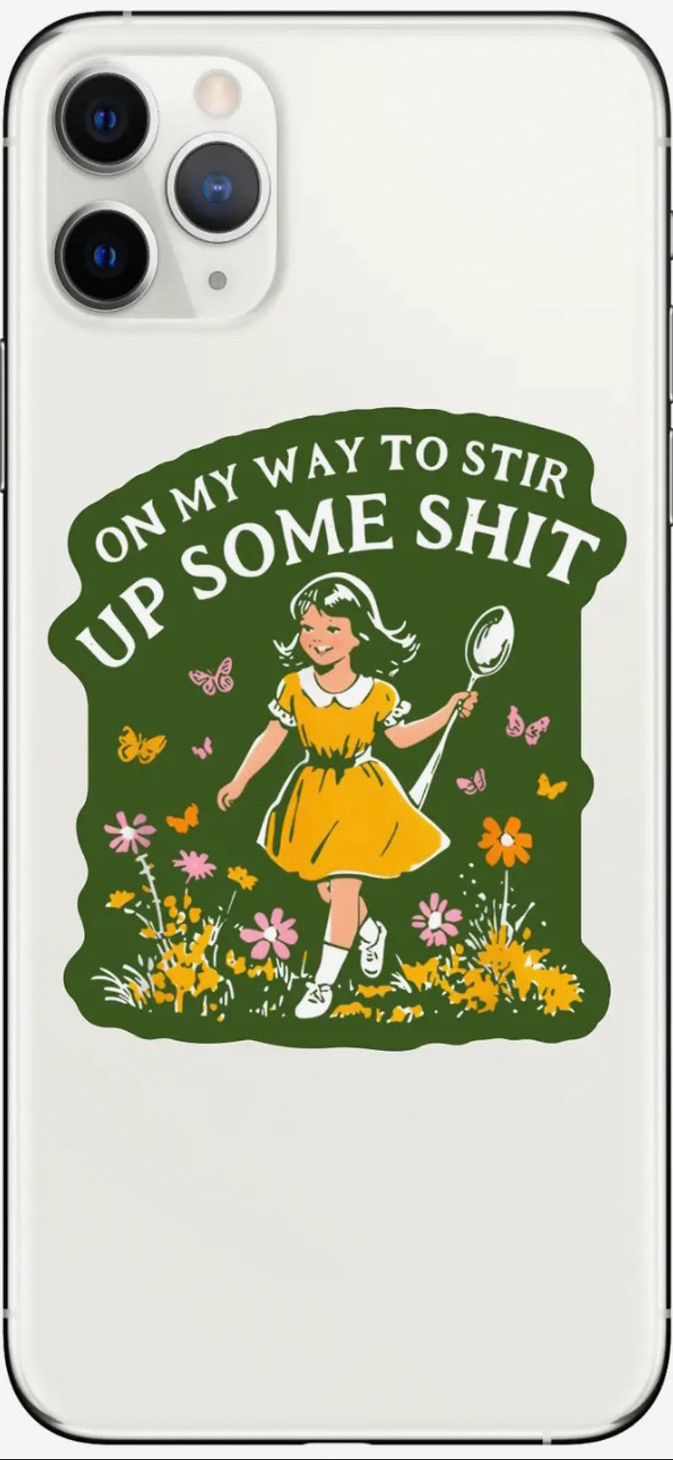 Thumbnail: Funny Swear Flower Nature Shit-On My Way To Stir Up Some Shit - Sticker