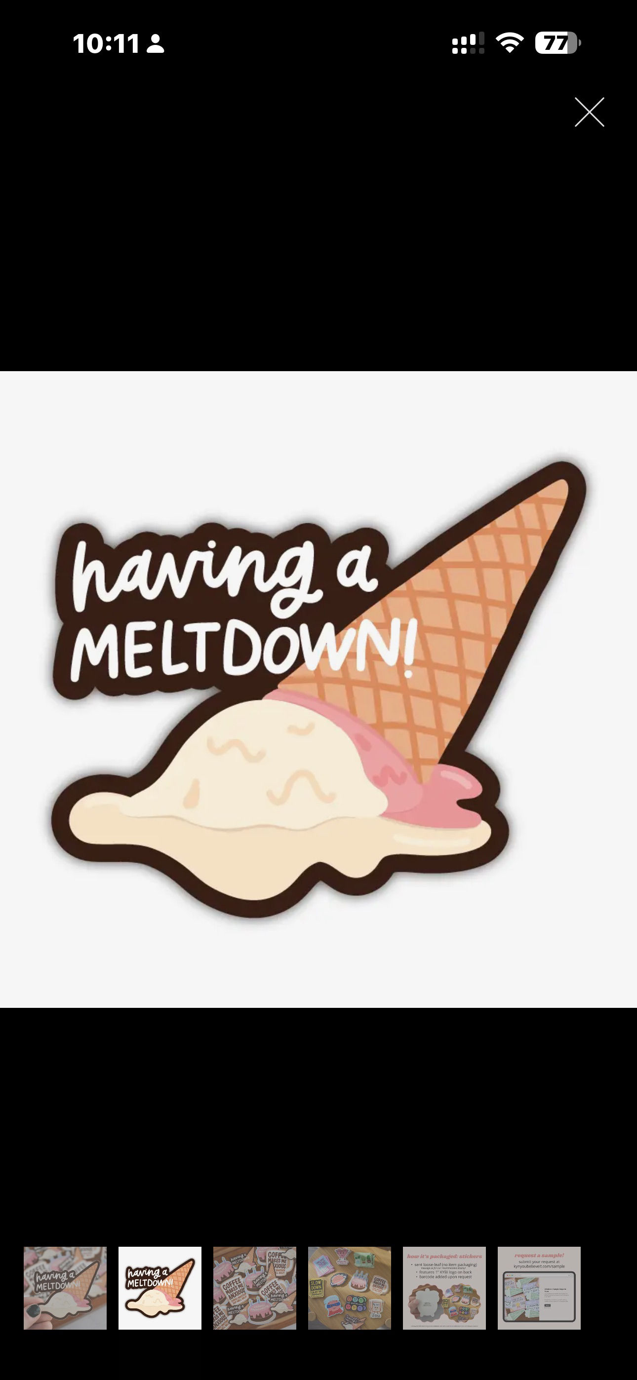 Having A Meltdown Ice Cream | Sticker