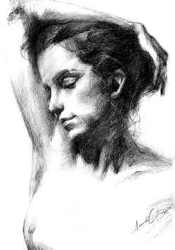 Ballerina in charcoal