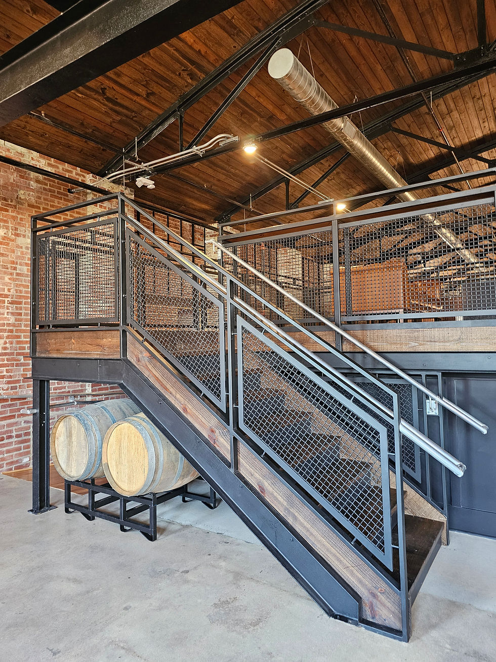 Stairs to the mezzanine