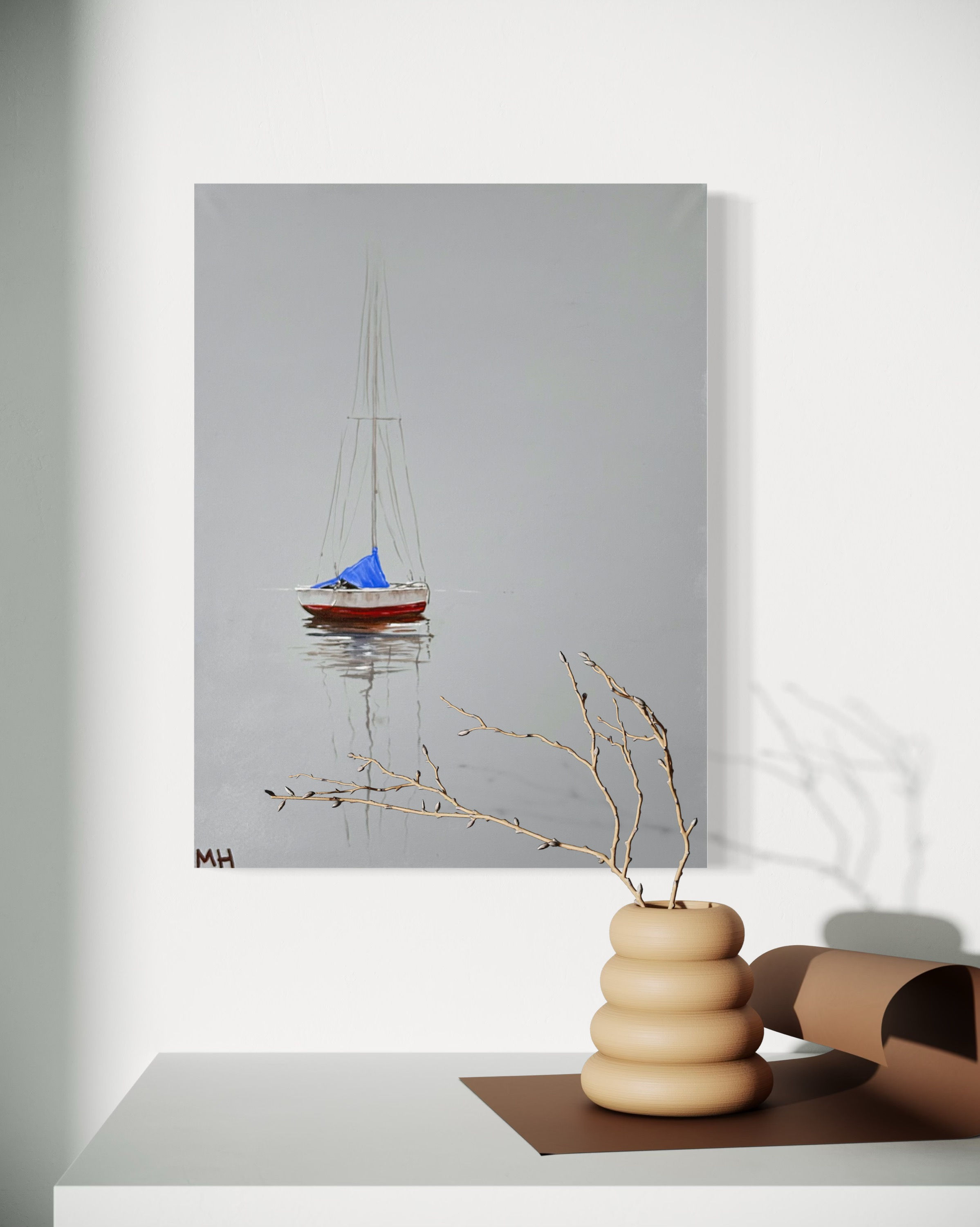 Lonely Sailboat 