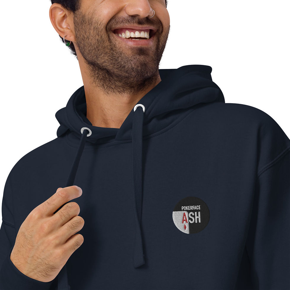Thumbnail: Embroidered Pokerface Ash - Unisex Hoodie