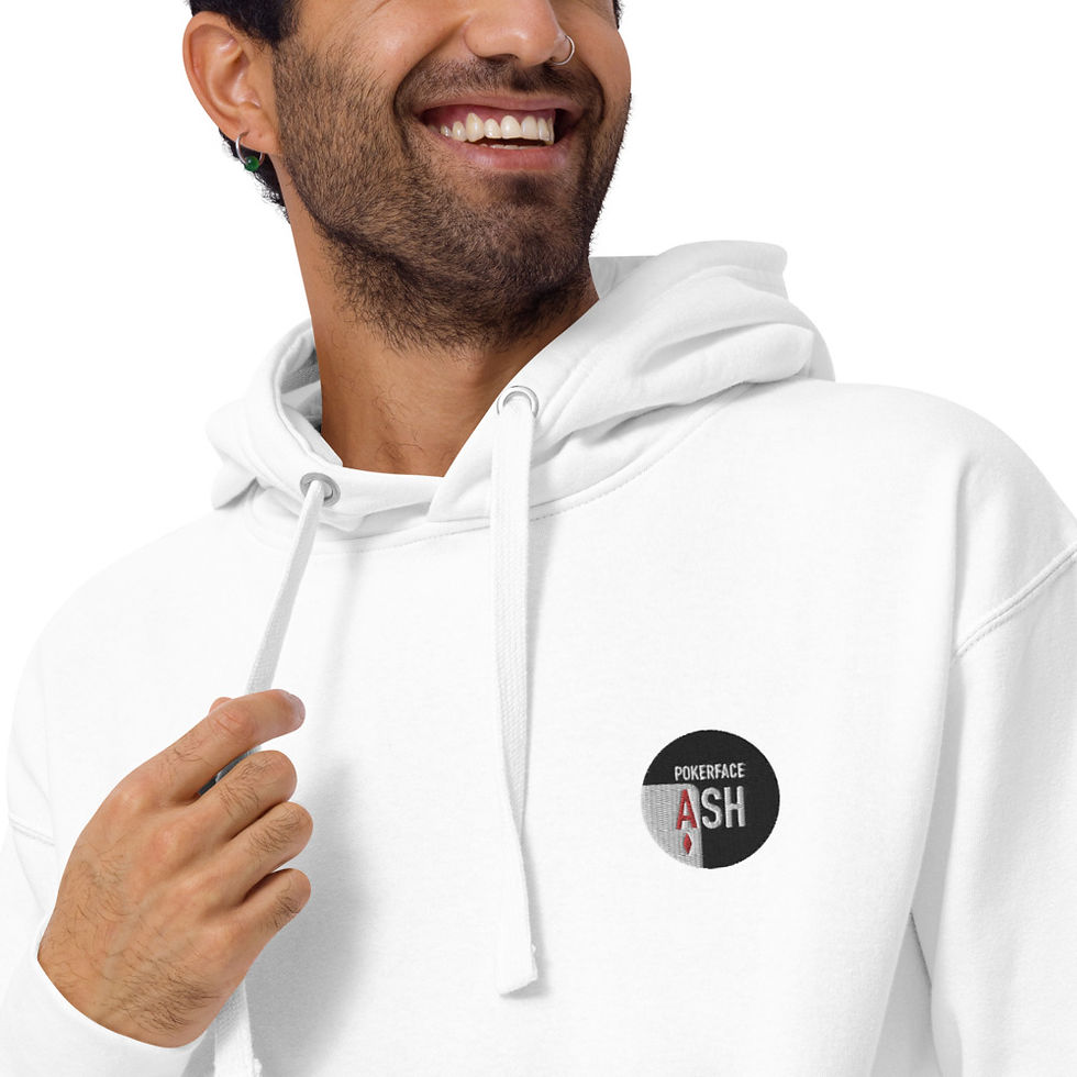 Thumbnail: Embroidered Pokerface Ash - Unisex Hoodie