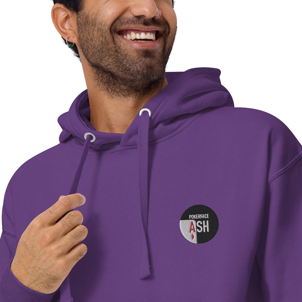 Thumbnail: Embroidered Pokerface Ash - Unisex Hoodie