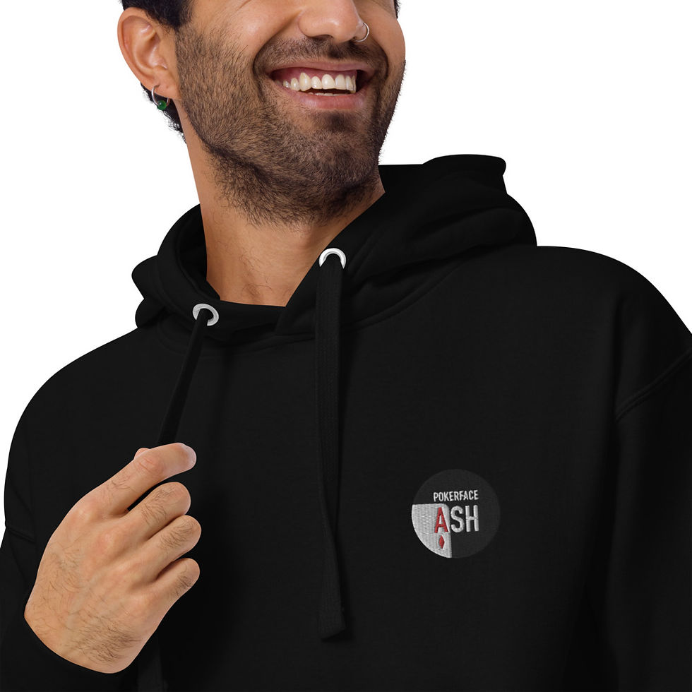 Thumbnail: Embroidered Pokerface Ash - Unisex Hoodie
