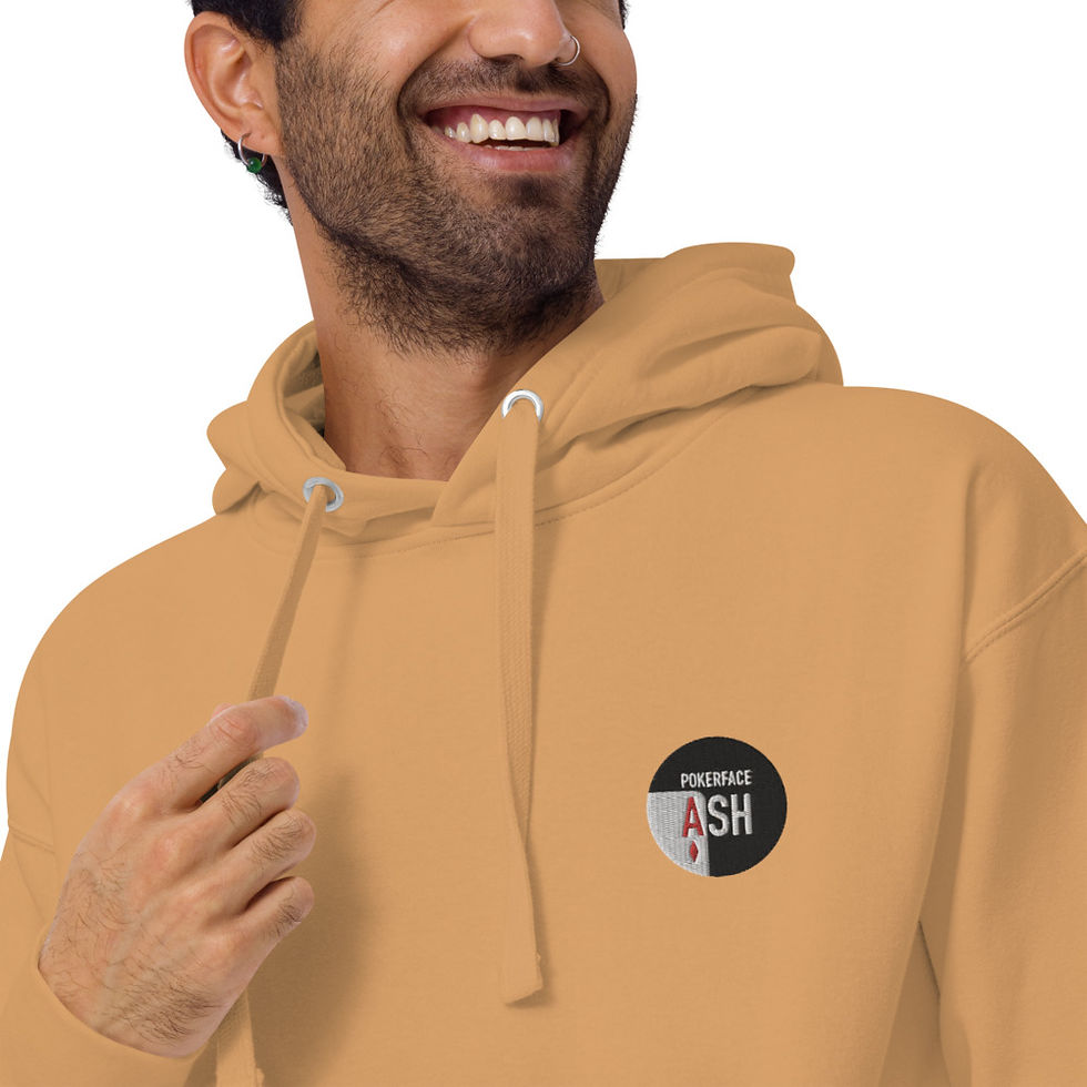 Thumbnail: Embroidered Pokerface Ash - Unisex Hoodie