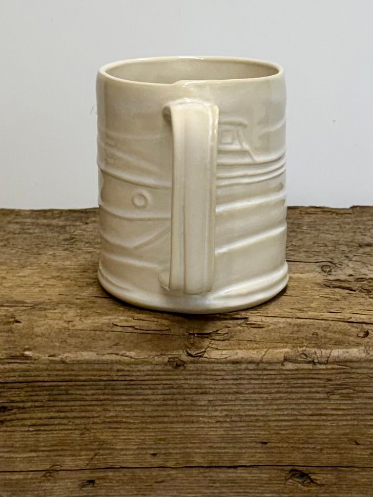 Thumbnail: Tug Boats on the Water Tall Mug in White