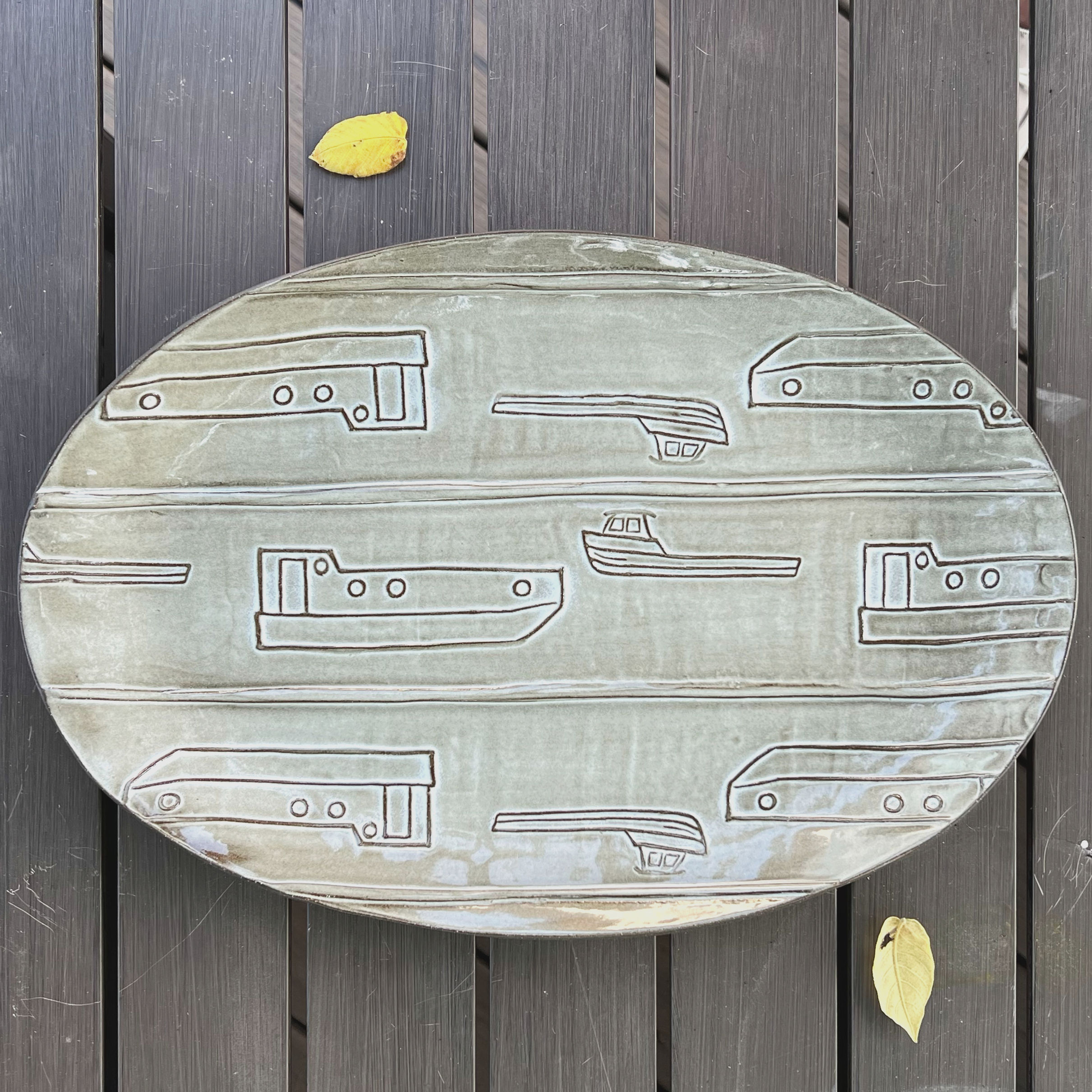 Tug Boat Platter 12-13"