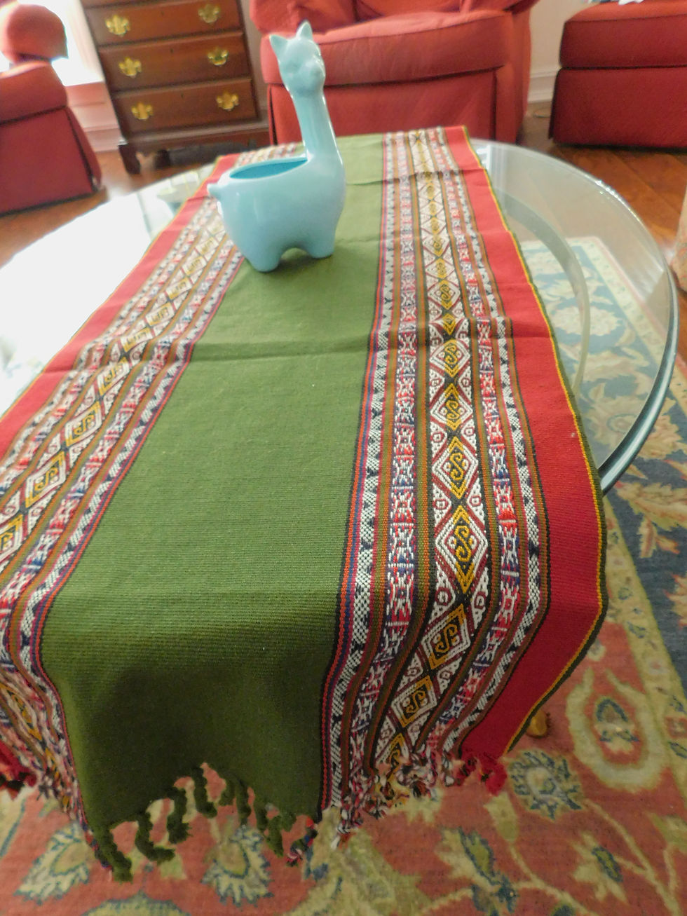 Thumbnail: Textile Table Runner/Shawl from Andes - Organic - Handmade