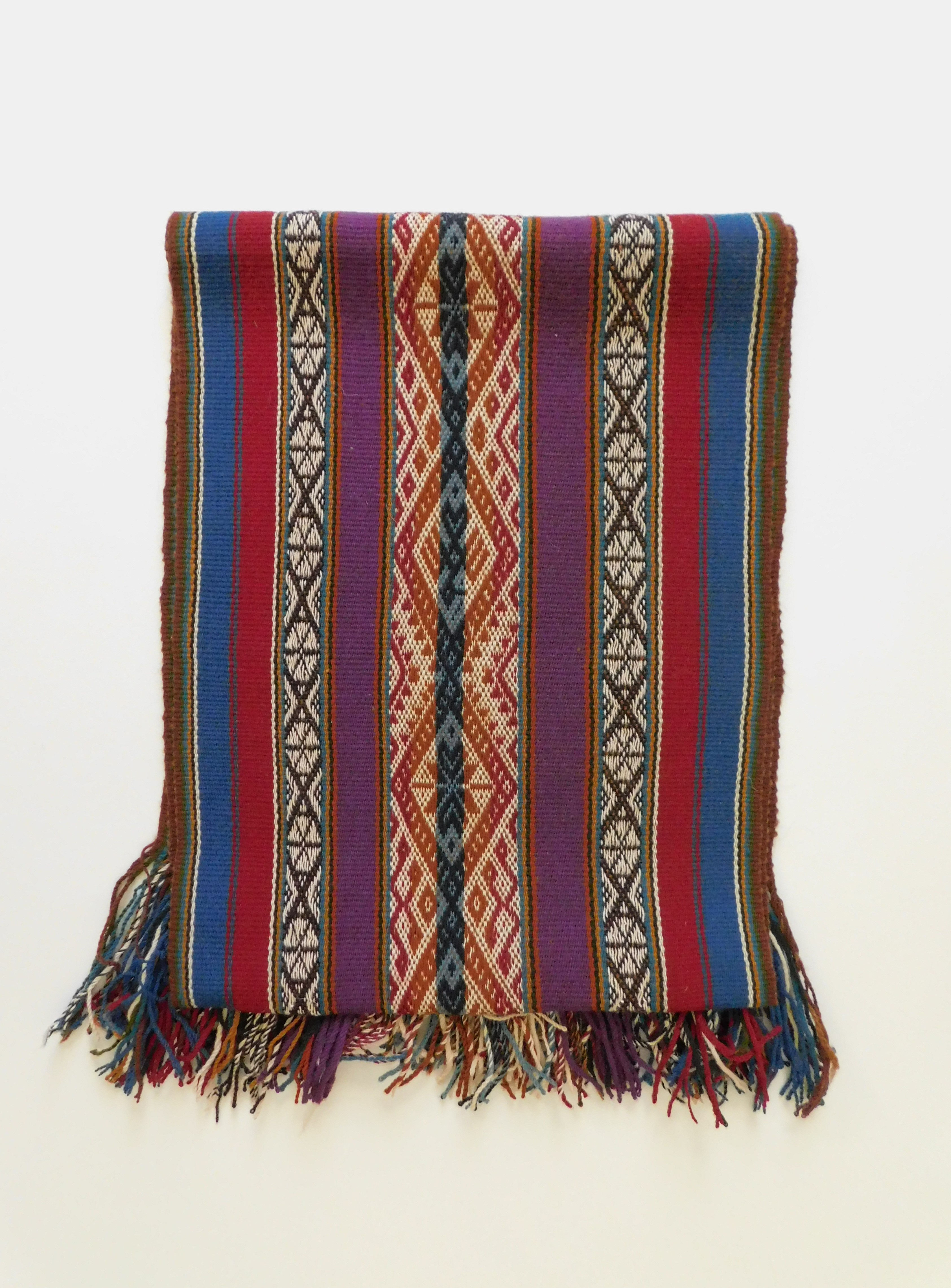 Textile Table Runner/Shawl - Master Weaver Piece from Andes - Organic - Handmade