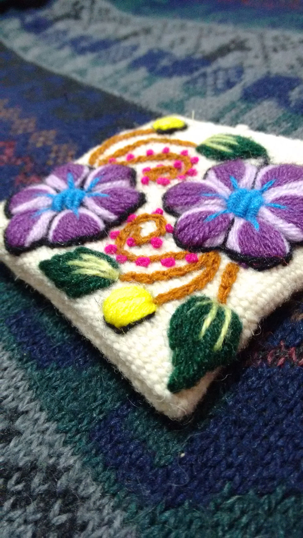 Thumbnail: Coin Purse  Andean Floral Design.