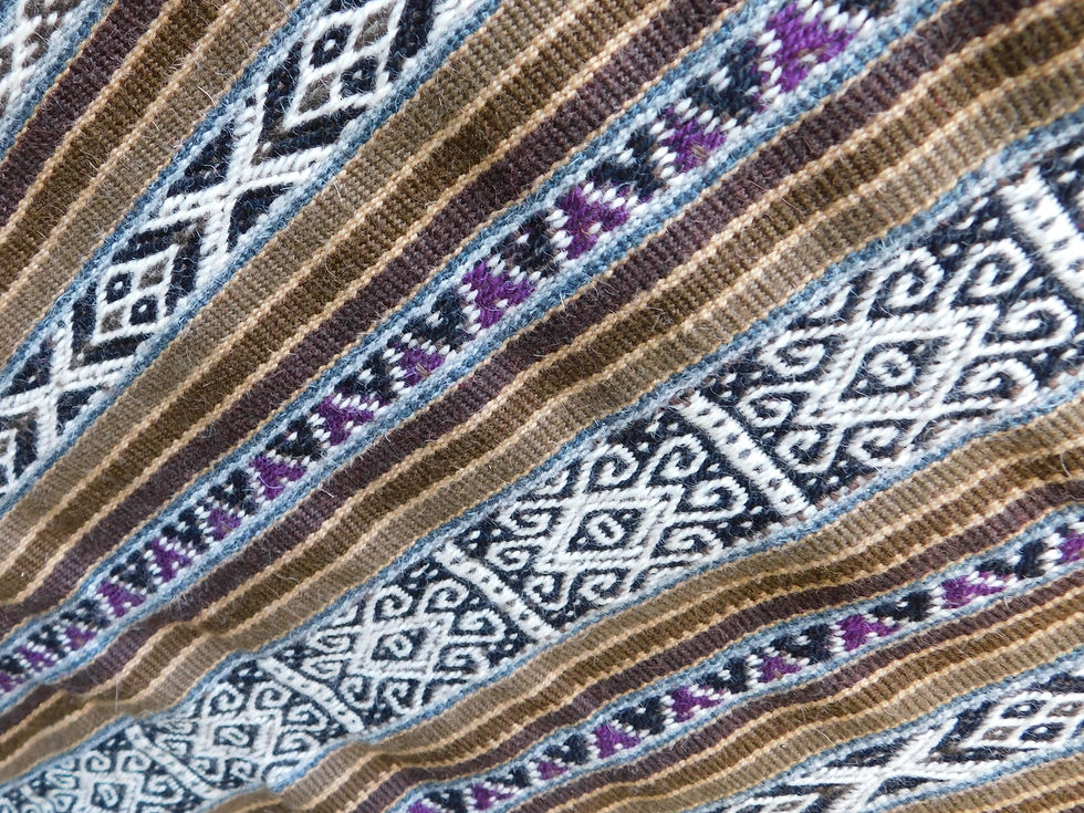 Thumbnail: Textile Table Runner/Shawl from Andes - Organic - Handmade