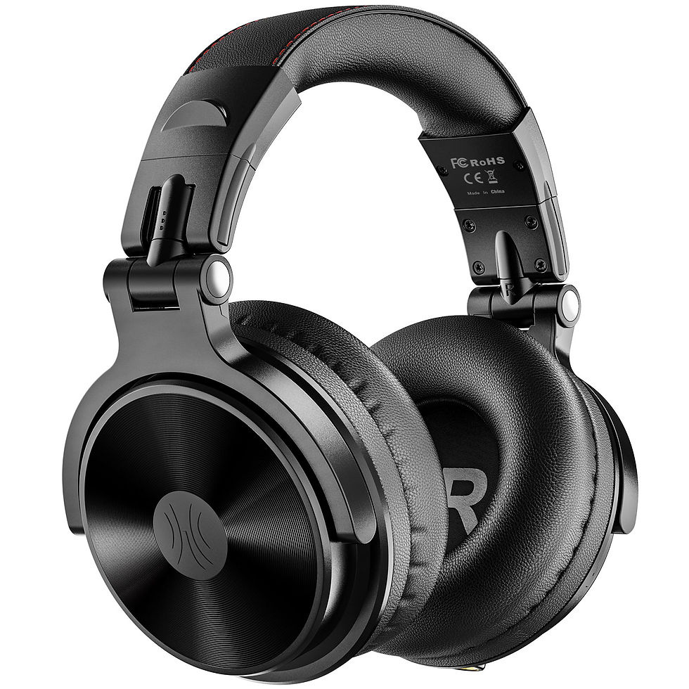Thumbnail: Oneodio Bluetooth 5.2 Headset Wireless Headphones With Microphone 110Hrs Foldabl
