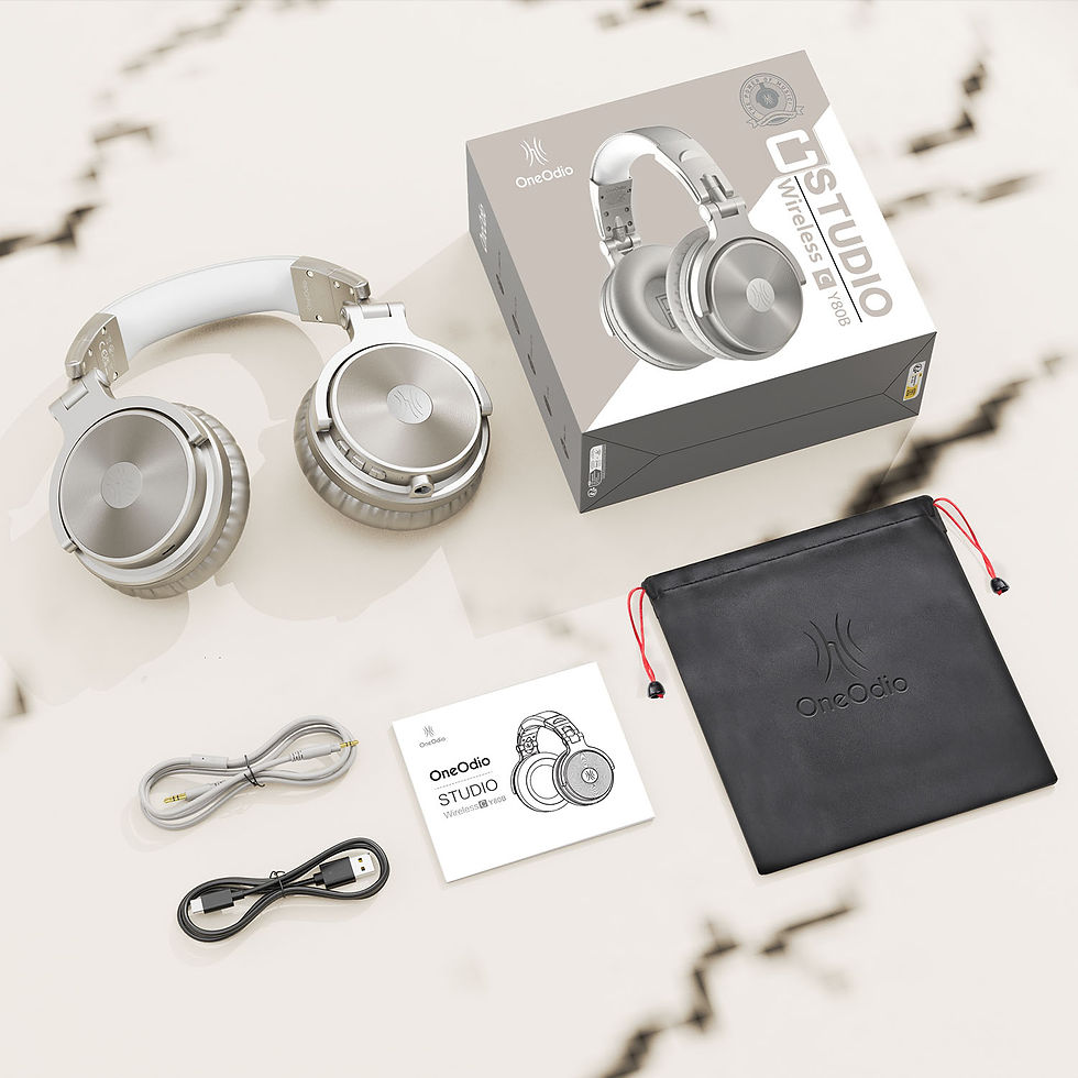 Thumbnail: Oneodio Bluetooth 5.2 Headset Wireless Headphones With Microphone 110Hrs Foldabl