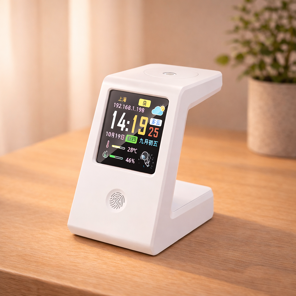 Thumbnail: Smart WiFi Weather Clock with Wireless Watch Charging & Digital Display