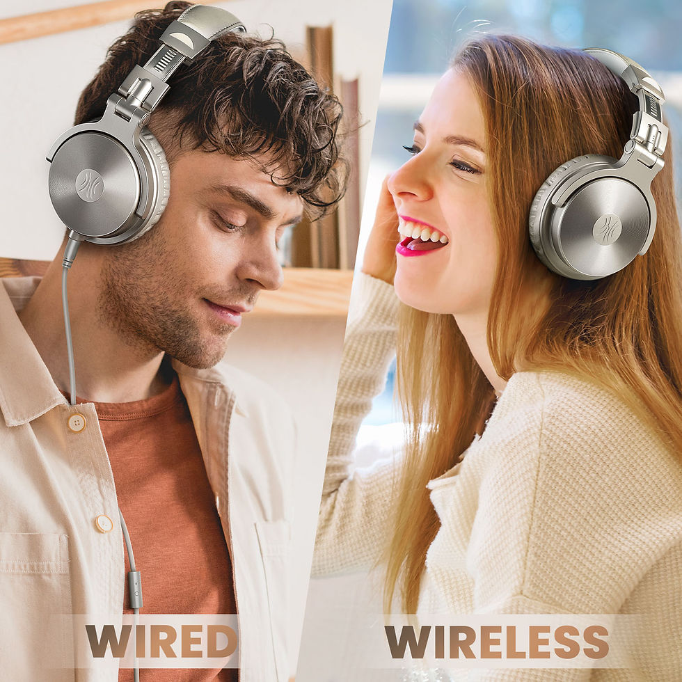 Thumbnail: Oneodio Bluetooth 5.2 Headset Wireless Headphones With Microphone 110Hrs Foldabl
