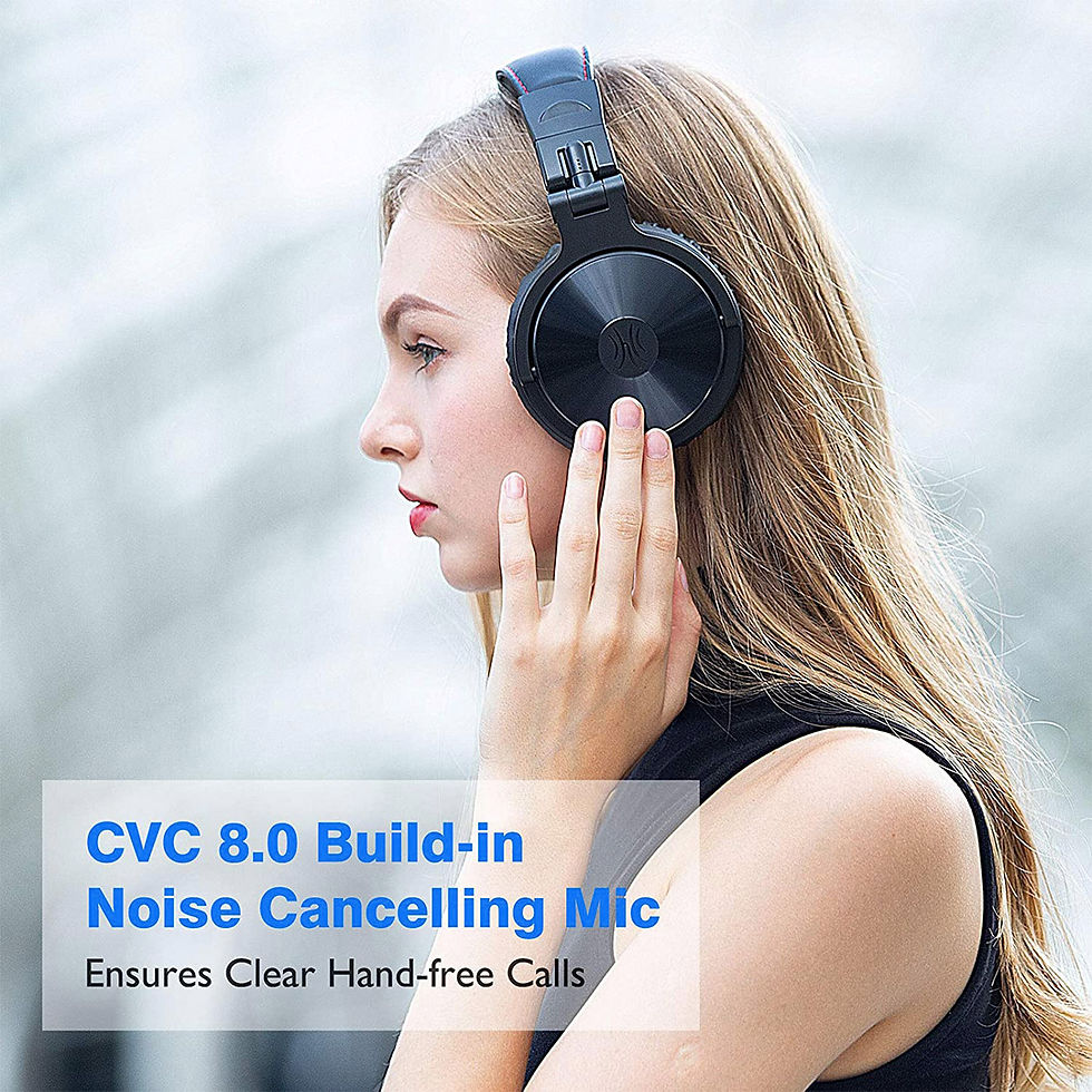 Thumbnail: Oneodio Bluetooth 5.2 Headset Wireless Headphones With Microphone 110Hrs Foldabl