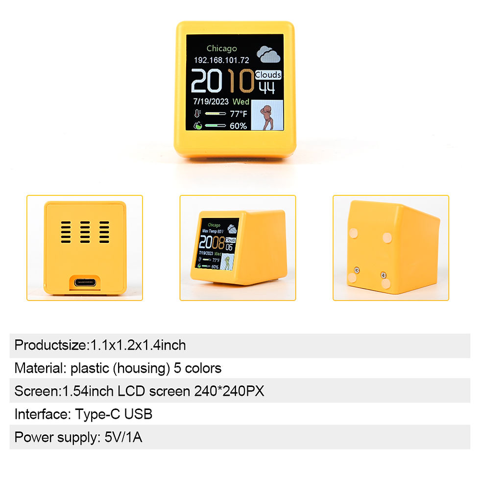 Thumbnail: Smart Weather Clock & Electronic Photo Album — WiFi Animation Display