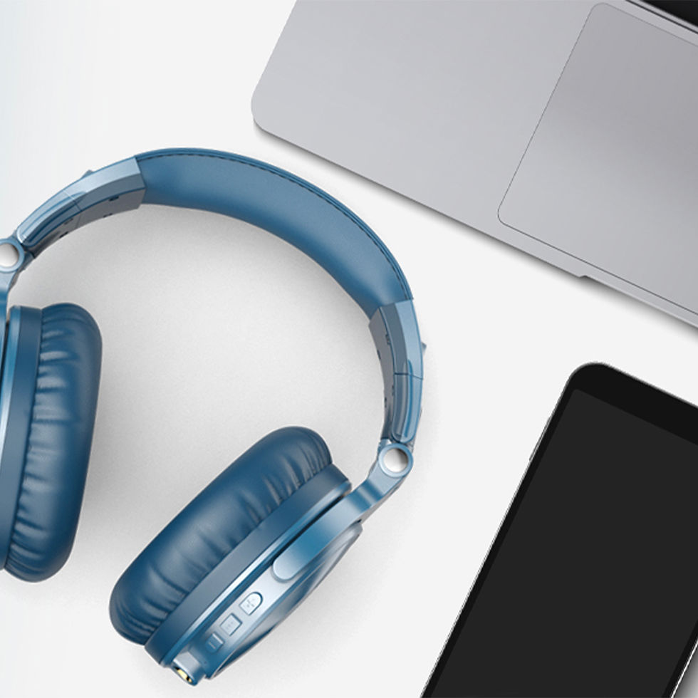 Thumbnail: Oneodio Bluetooth 5.2 Headset Wireless Headphones With Microphone 110Hrs Foldabl