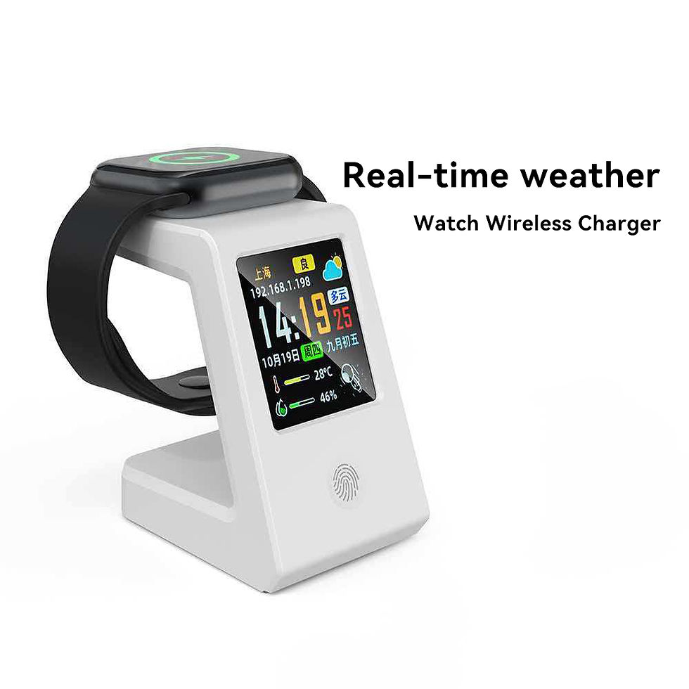 Thumbnail: Smart WiFi Weather Clock with Wireless Watch Charging & Digital Display