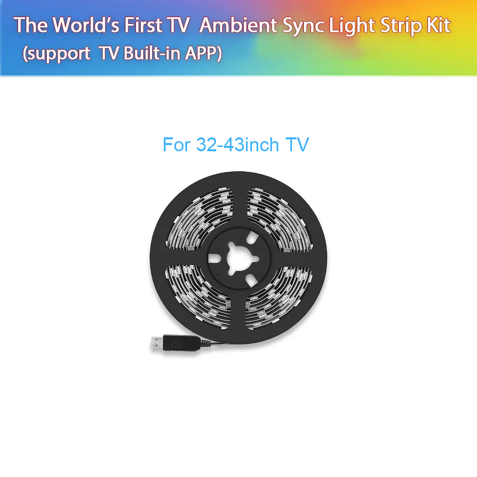 Thumbnail: Smart TV Backlight LED Strip — Ambient Screen Sync, USB & App Controlled