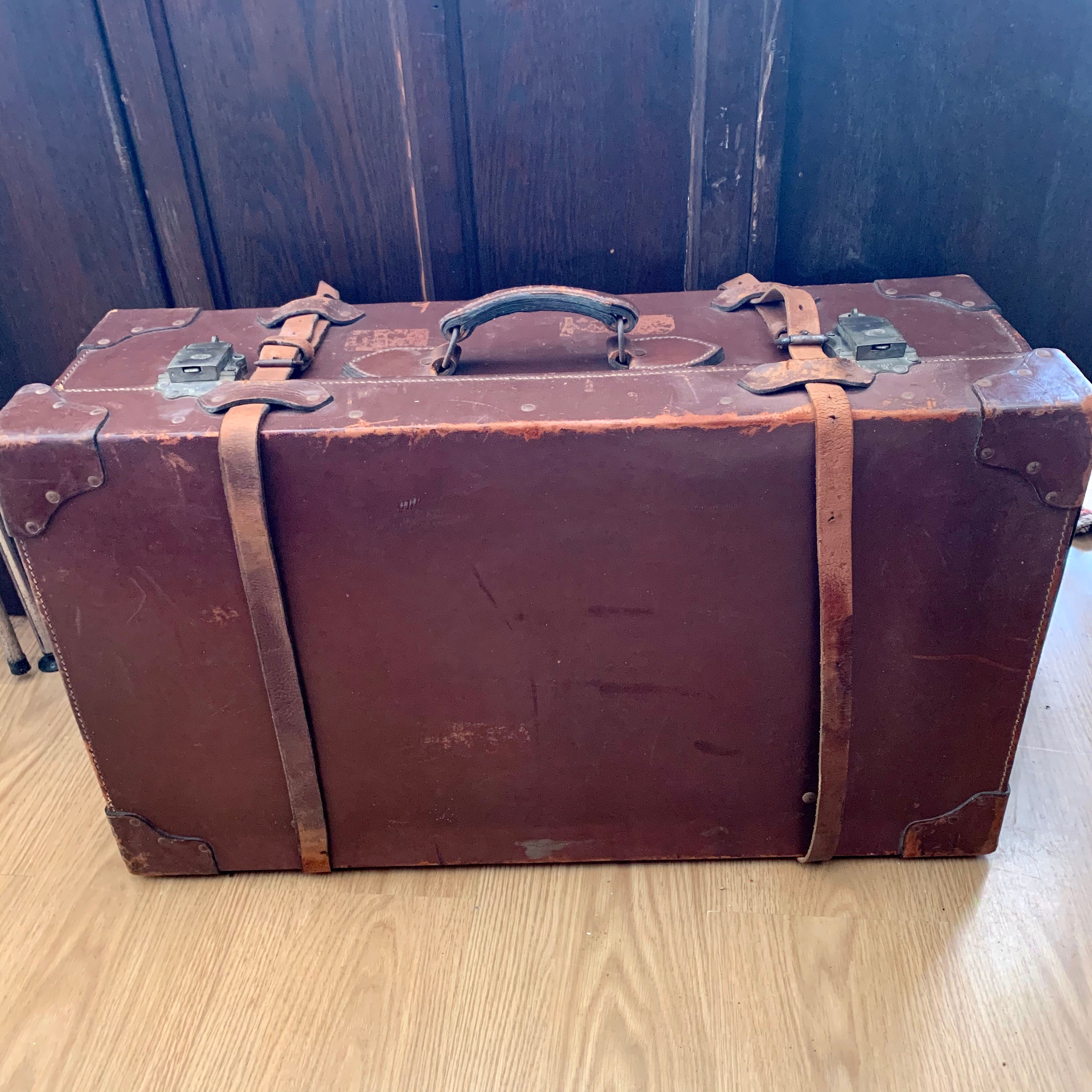 Vintage Leather Travelling Trunk