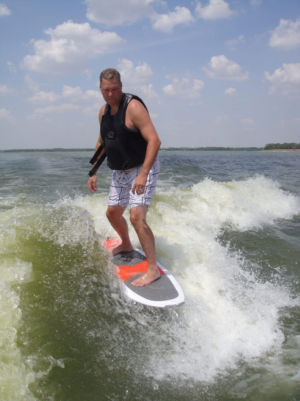Wake surfing success!