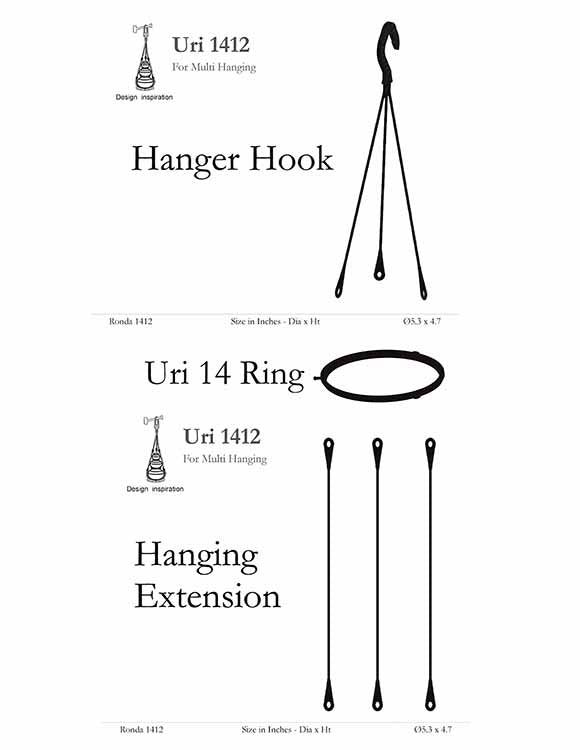 Thumbnail: Round Hanging Planter 5 inch (1 Tier with 4 Pots)